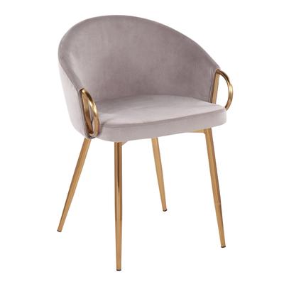 Silver Orchid Battista Glam Gold Upholstered Chair