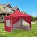 GDY 10Ft Outdoor Canopy Pop-Up Party Tent Steel Material With 4 Curtains ( 2 Windows and 1 doors)