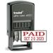 Trodat 4850 Date Stamp with PAID Self Inking Stamp - Red Ink