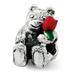 Mia Diamonds Solid 925 Sterling Silver Reflections Kids Bear with Enameled Flower Bead