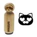 Round Cat Face Love Heart Eyes Rubber Stamp for Scrapbooking Crafting Stamping - Mini 1/2 Inch