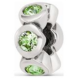 925 Sterling Silver Reflections August Preciosa Crystal Birthstone Bead; for Adults and Teens; for Women and Men
