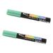 Marvy Uchida Chisel Tip Acrylic Paint Markers 2/Pack Metallic Green