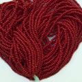 Seed Beads Dark Red Opaque 10/0 Czech Glass Full Hank Pack