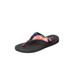 Wide Width Women's The Sylvia Soft Footbed Thong Slip On Sandal by Comfortview in Tropical Leaf (Size 9 W)