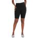 Plus Size Women's Everyday Stretch Cotton Bike Short by Jessica London in Black (Size 38/40)