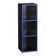 Virtuoso Gaming Cubes, 3-Cube Storage Unit for Kids - Books, Games and Toys - Black/Blue Trim