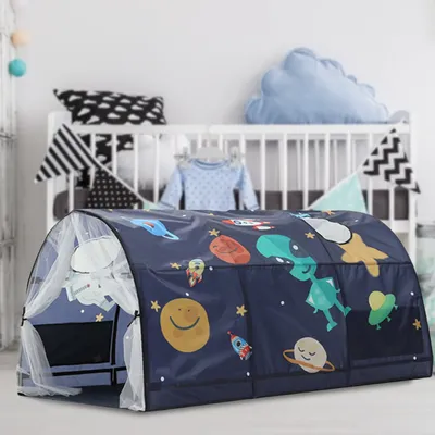 Tente de lit respirante pour enfants maison de jeu pour bébé tunnel de maison sûre pour garçon et