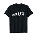 Evolution of Humanity: Badminton-Federball, Badmintonspieler, Badmintonspieler, Badminton-Teil, lustige Evolution T-Shirt