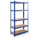 Costway 72 Heavy Duty Steel 5 Level Garage Shelf Metal Storage Adjustable Shelves Blue