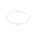 Elli PREMIUM - Choker Mondstein Solitär Anhänger 585 Gelbgold Ketten Damen