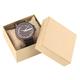 OIFMKC Wooden Watch Transparent Hollow Dial Coffee/Brown/Black Wood Watches Quartz Timepiece Genuine Leather Watchband Creative Men's Watch,Coffee with Box