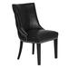 Versailles Leather Dining Chair - Espresso - Leather Black