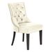 Nottingham Leather Dining Chair - Espresso - Leather White