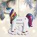 Personalization Mall Unicorn Hanging Figurine Ornament in White | 4.25 H x 4 W x 0.5 D in | Wayfair 27727