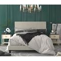 Andover Mills™ Upholstered Panel Bed w/ 2 Nightstands Upholstered in Brown/Gray/White | 45.3 H x 57.7 W x 80.3 D in | Wayfair