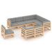 Ebern Designs 9 Piece Patio Lounge Set w/ Cushions Solid Wood Pine Wood in Gray/Brown | Wayfair B42CA894B223425A9A75F33BBDC22E8A
