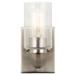 Breakwater Bay Talley 1-Light Armed Sconce Glass/Metal | 9.5 H x 5 W x 3.5 D in | Wayfair C42C53993C5D41439B0803F13E19A114