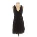 Old Navy Casual Dress - Party Plunge Sleeveless: Black Print Dresses - Women's Size X-Small