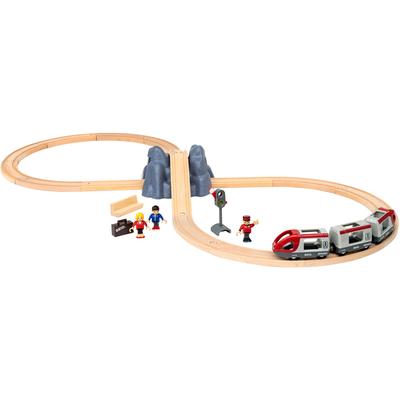 BRIO Spielzeug-Eisenbahn WORLD Eisenbahn Starter Set A, (Set), mit Spielzeugeisenbahn; Made in Europe, FSC-Holz aus gewissenhaft bewirtschafteten Wäldern beige Kinder Ab 3-5 Jahren Altersempfehlung