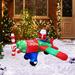 The Holiday Aisle® Santa Flies a Plane Inflatable Polyester | 60 H x 96 W x 104 D in | Wayfair 12560B0F8E8043AEAA015ECA57DD2A88