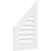 Ekena Millwork Half Peaked Top Left Surface Mount Non-Functional Standard Frame PVC Gable Vent 7/12 Pitch | 22 H x 20 W in | Wayfair