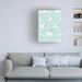 Trinx Janelle Penner 'Swan Lake Step 05B' Canvas Art Canvas in Blue/Green/White | 19 H x 14 W x 2 D in | Wayfair 29365B73A0ED449CAAC1C83AF9F65C8A