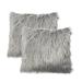 Everly Quinn Keilia Square Pillow Cover Faux Fur/Polyester in Gray | 20 H x 20 W x 5 D in | Wayfair 704D56A84CAB48F588D5B307B52F7852