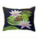 East Urban Home Frog & Lily Pillow Polyester/Polyfill blend | 20 H x 24 W x 6 D in | Wayfair 28A101334CA5432898B57524E0CF4057