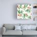 The Holiday Aisle® Holiday Flora Pattern VA by Beth Grove - Wrapped Canvas Painting Canvas in Green/White | 24 H x 24 W x 2 D in | Wayfair