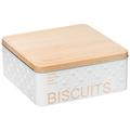 Boîte biscuits métal scandinave nature blanc - Blanc - 5five