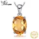 JewelryPalace – collier avec pendentif ovale en Citrine naturelle pour femmes en argent Sterling