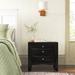 Lark Manor™ Gitane 2 - Drawer Nightstand Wood in Black | 25 H x 26 W x 17 D in | Wayfair A1EACAFF1D584CF397FB7D439420153F