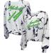 Women's Majestic Threads DK Metcalf White Seattle Seahawks Off-Shoulder Tie-Dye Name & Number Long Sleeve V-Neck Crop-Top T-Shirt