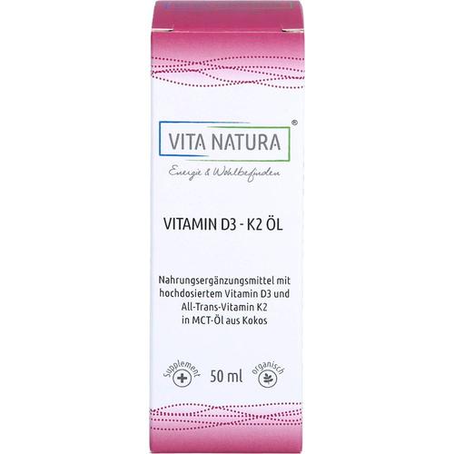 Vita Natura – VITAMIN D3/K2 1000 I.E./20 μg Tropfen Vitamine 05 l