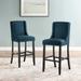 Baron Bar Stool Upholstered Fabric Set of 2