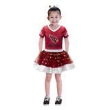 Girls Youth Cardinal Arizona Cardinals Tutu Tailgate Game Day V-Neck Costume