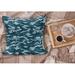 East Urban Home Ambesonne Camo Fluffy Throw Pillow Cushion Cover, Camouflage Theme In Oceanic Colors Sea Water Inspired Illustration | Wayfair