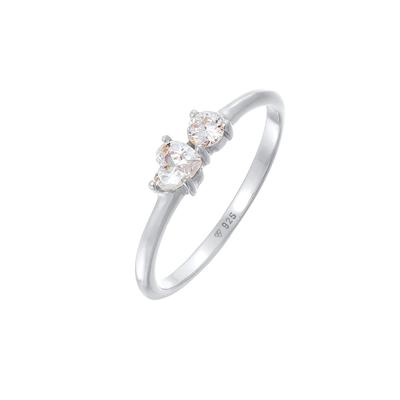 Elli Herz Zirkonia Symbol Verlobung 925 Silber 54 Damen Image