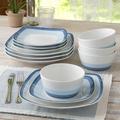 Noritake Colorscapes Layers Square 12-Piece Dinnerware Set, Service for 4 Porcelain/Ceramic in Blue | Wayfair G020-12J