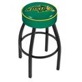 Holland Bar Stool NCAA Bar & Counter Stool Plastic/Acrylic/Leather/Metal/Faux leather in Black | 25 H x 18 W x 18 D in | Wayfair L8B125NDakSt-G