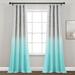 Latitude Run® Glitter Ombre Semi-Sheer Rod Pocket Curtain Panels Polyester in Green/Blue | 84 H x 52 W in | Wayfair