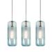 Latitude Run® Hermosa 3 Light Linear Pendant Glass, Steel in Blue | 16.75 H x 6 W x 46 D in | Wayfair 13147374CCBE4F39A58E924499D7A488