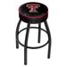 Holland Bar Stool NCAA Bar & Counter Stool Plastic/Acrylic/Leather/Metal/Faux leather in Black | 30 H x 18 W x 18 D in | Wayfair L8B130TXTech