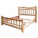 Loon Peak® QUICK SHIP Rustic Bed Red Cedar w/ Double Top Headboard-King in Black/Brown | 56 H x 60 W x 54 D in | Wayfair