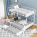Isabelle & Max™ Twin Over Full Bed w/ Sturdy Steel Frame Metal in White, Size 63.0 H x 56.5 W x 78.1 D in | Wayfair