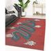 Blue 108 x 0.08 in Area Rug - Dragon On Red Area Rug By Bungalow Rose Polyester | 108 W x 0.08 D in | Wayfair 846DFEF672F840E5A4365881E54C8AA2