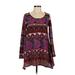 Pretty Young Thing Casual Dress: Purple Paisley Dresses - Women's Size Small - Print Wash