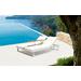 Sandy Double Lounge Chair with Middle Table in White - Whiteline Modern Living CL1572-WHT