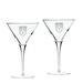 Lehigh Mountain Hawks Team 10 oz. 2-Piece Luigi Bormioli Titanium Martini Glass Set